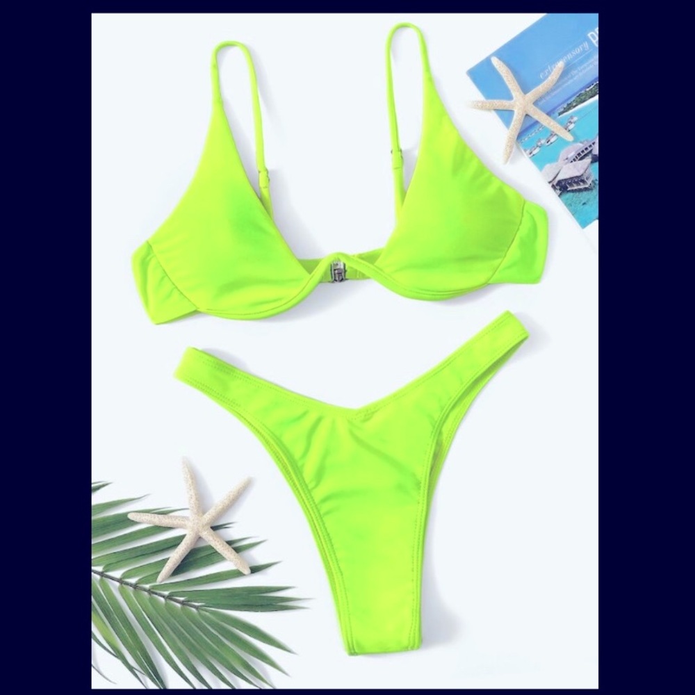NWT Neon underwire bikini